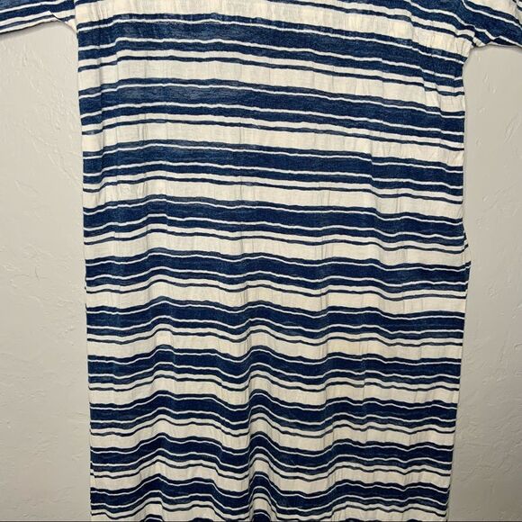 Joss Tulum Striped Blue and White Cover up Dress - Picture 5 of 12